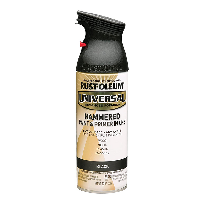 RUST-OLEUM Universal Paint & Primer Spray Paint 340g Aerosol Hammered Black