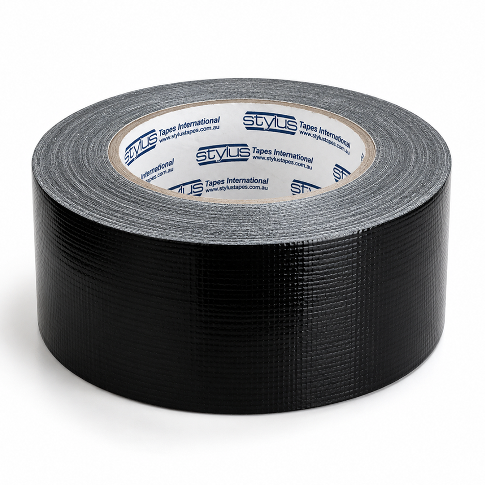 STYLUS 370 Cloth Tape Black 48mm x 25m Blast Tape 6 Pack