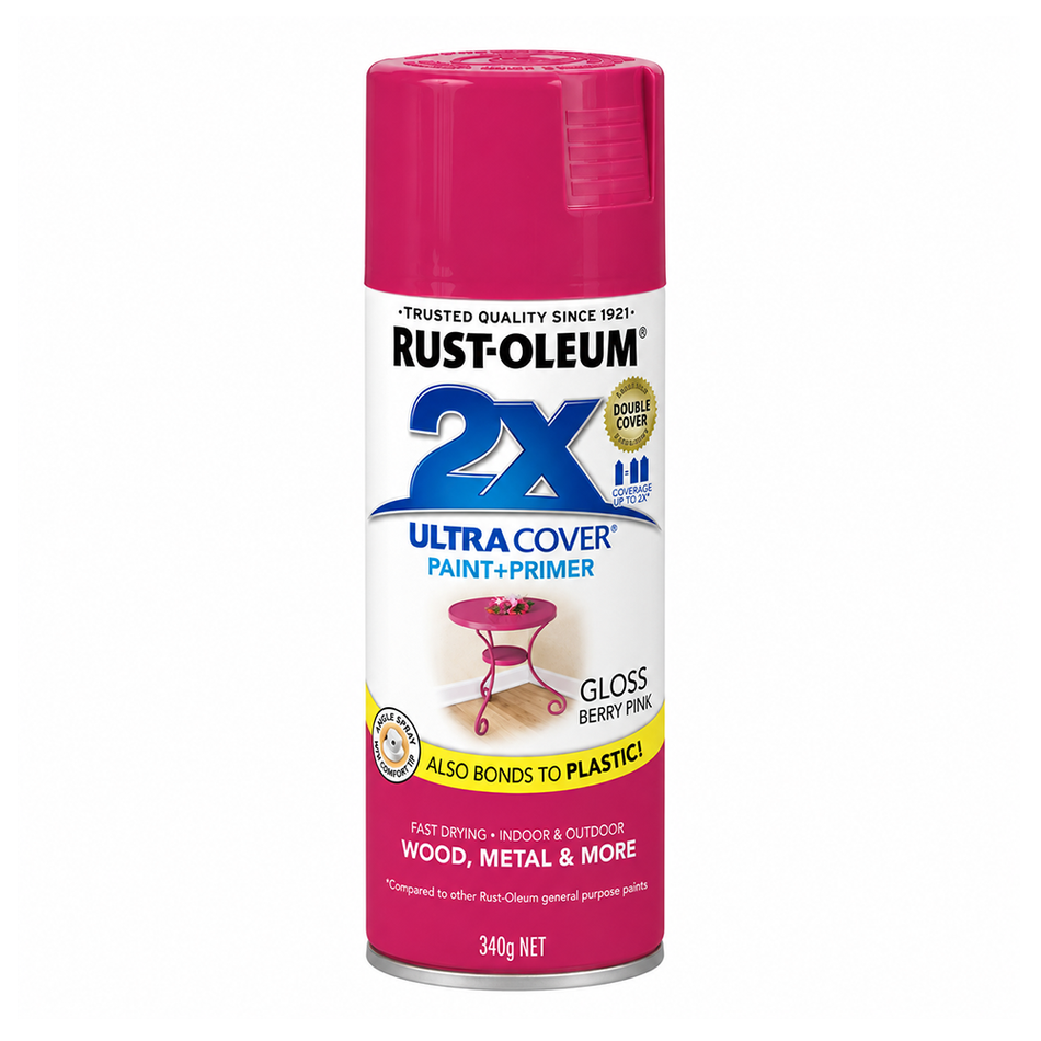 RUST-OLEUM Painter's Touch 2X Gloss Berry Pink Spray Paint 340g