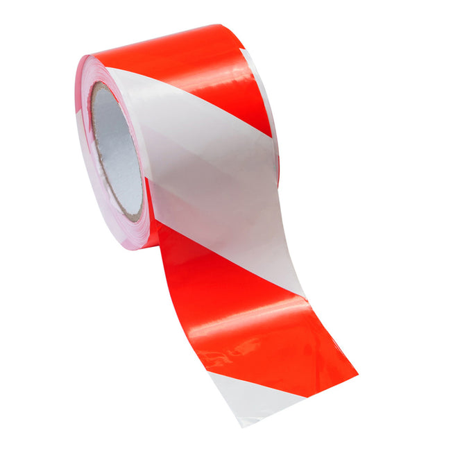 STYLUS 2770 Red & White Barricade Tape 72mm x 100m Roll Safety Marking