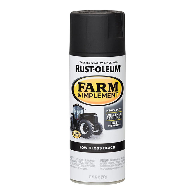 RUST-OLEUM Farm Equipment Spray Paint Low Gloss Black 340g Aerosol