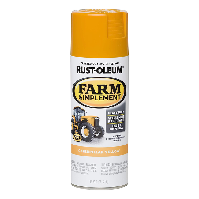 RUST-OLEUM Farm Equipment Spray Paint Caterpillar Yellow 340g