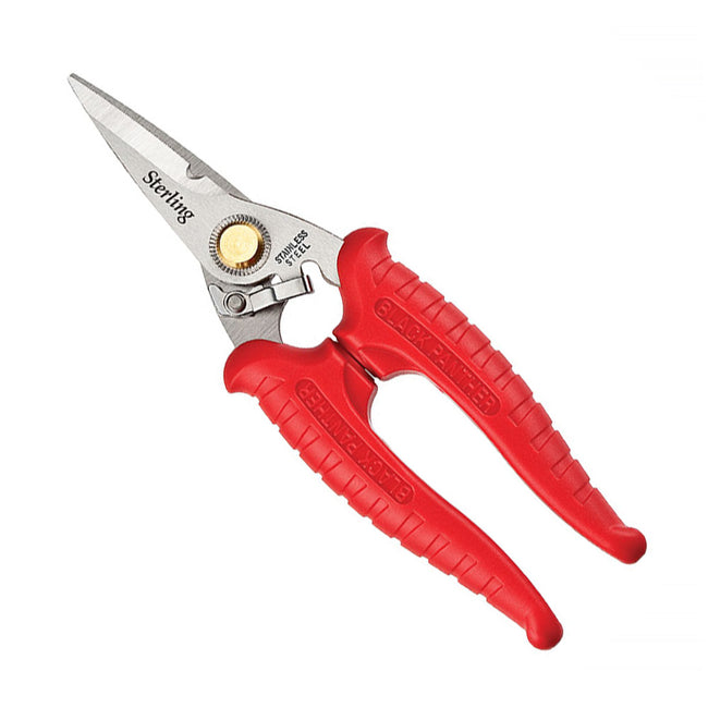 STERLING Black Panther 7" 185mm High Tensile Snips Stainless Steel Red