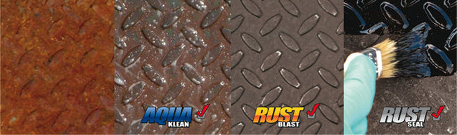 KBS System Sampler Kit Satin Black Paint Covers 1m² 3 Step Rust Prevention Coating