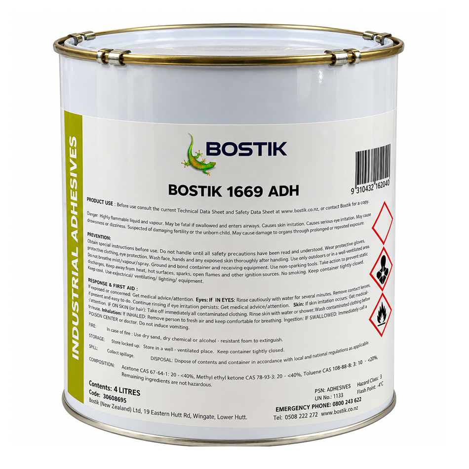 BOSTIK 1669 Polyurethane Contact Adhesive 4L