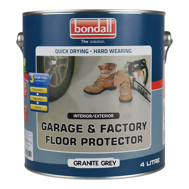 BONDALL Garage & Factory Floor Protector Granite Grey 4L Concrete Floor Coating