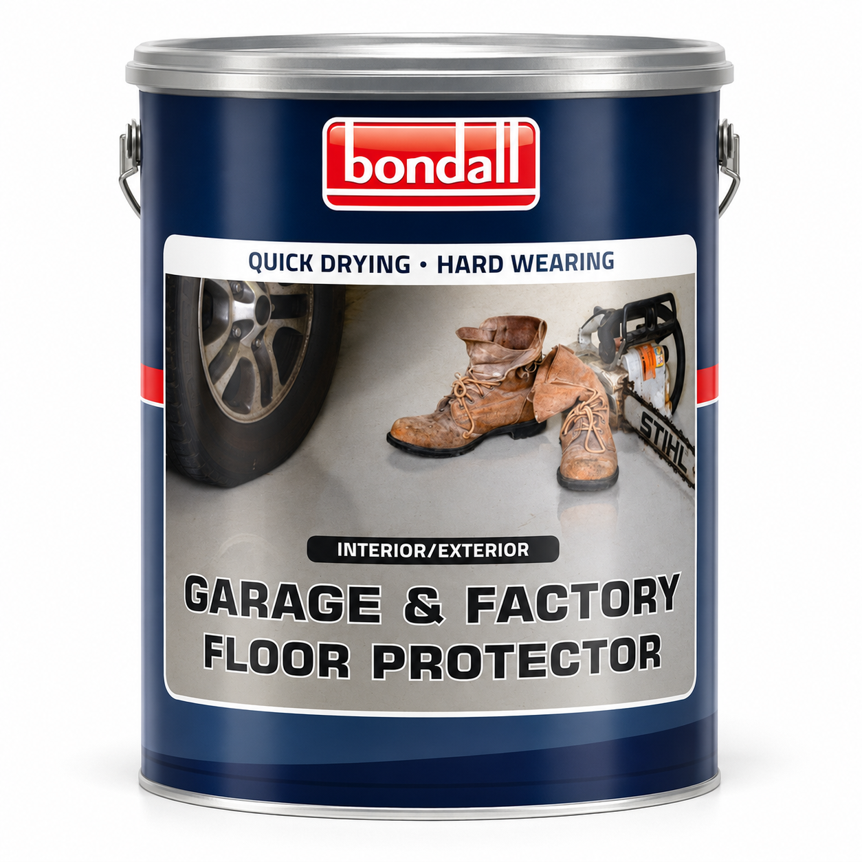 BONDALL Garage & Factory Floor Protector Granite Grey 10L Concrete Floor Coating