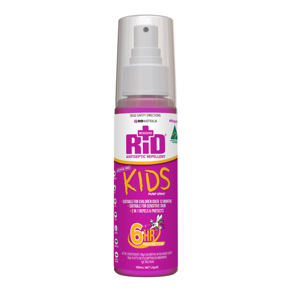 RID Kids Pump Spray 100ml Antiseptic Insect Bug Repellent