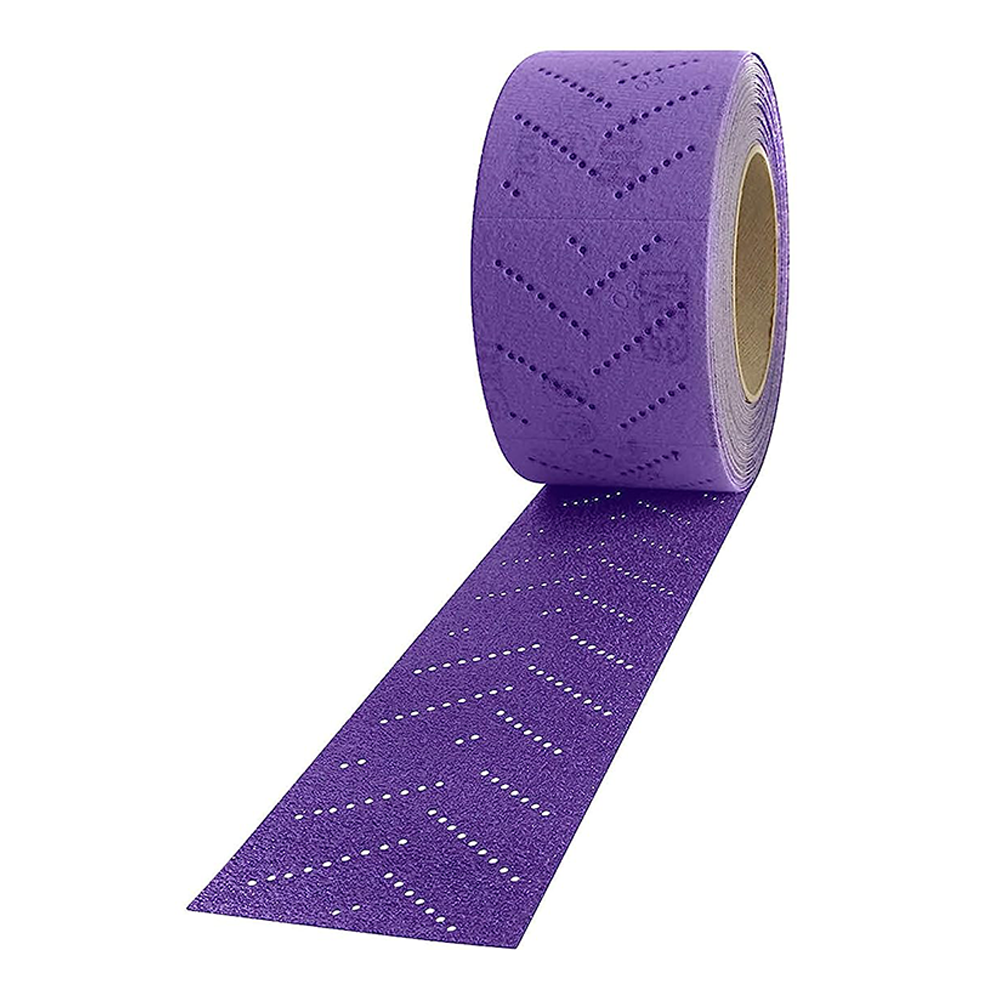 3M 34449 Cubitron II Hookit Purple Clean Sanding Sheet Roll 320+ Grit 70mm x 12m