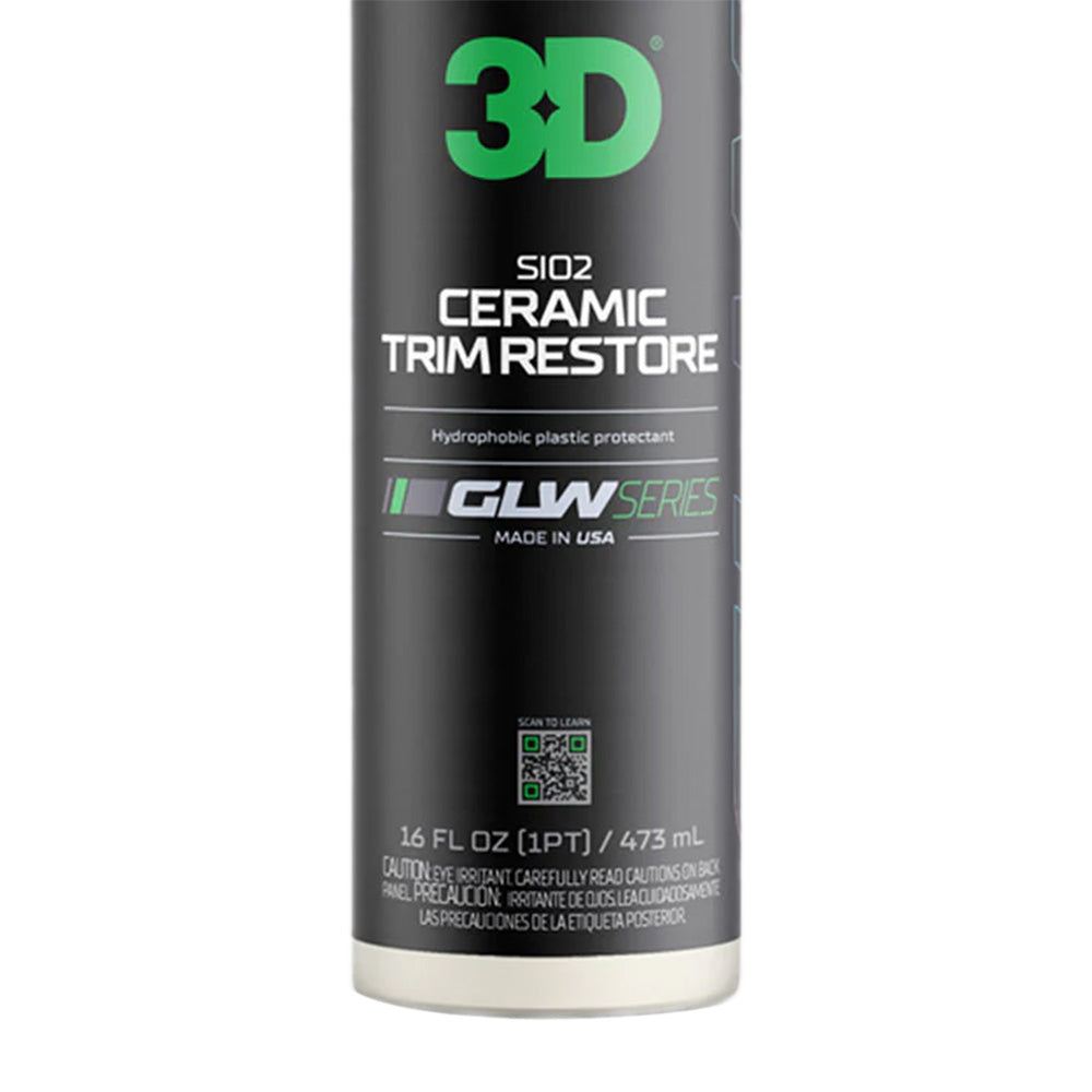 3D GLW Series SiO2 Ceramic Trim Restore 473ml Rejuvenate Protect Car Plastic