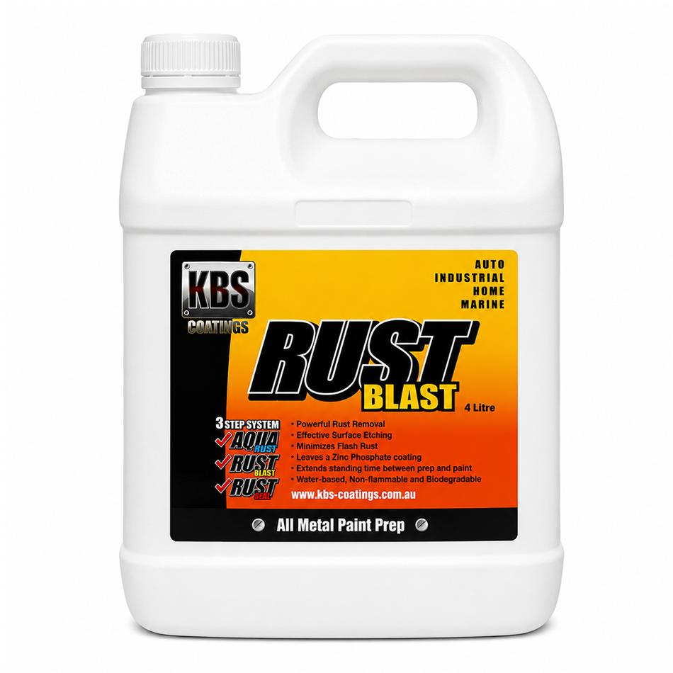 KBS RustBlast Rust Remover Metal Etch & Zinc Phosphate Primer 4L