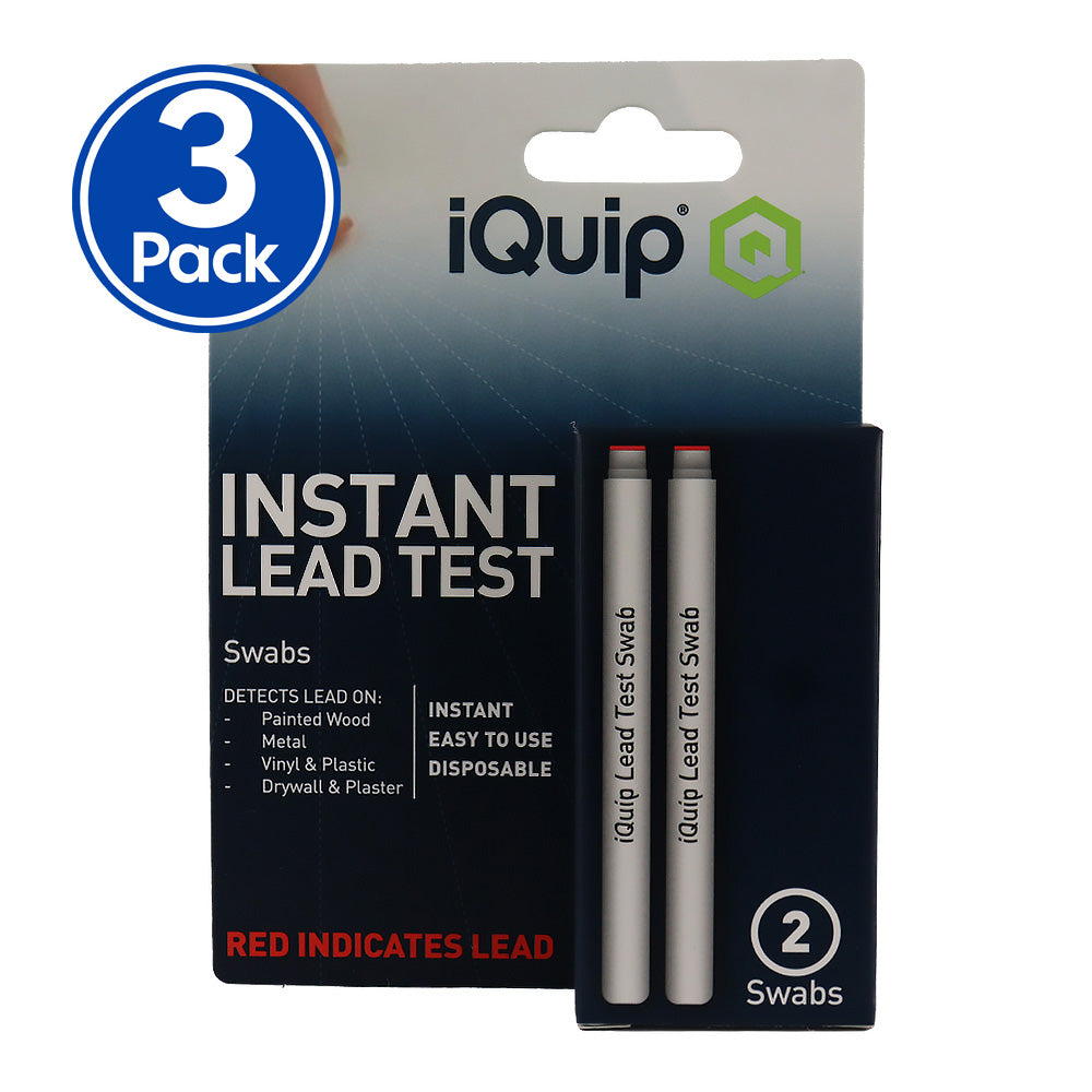 IQUIP Instant Lead Test Kit 2 Pack Swabs Rapid Surface Detection Safety x3