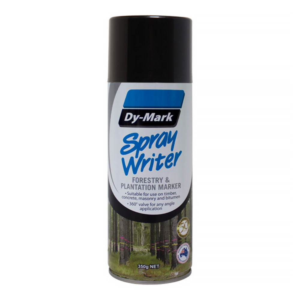 DY-MARK Spray Writer Forestry & Plantation Marker Paint Black 350g Aero