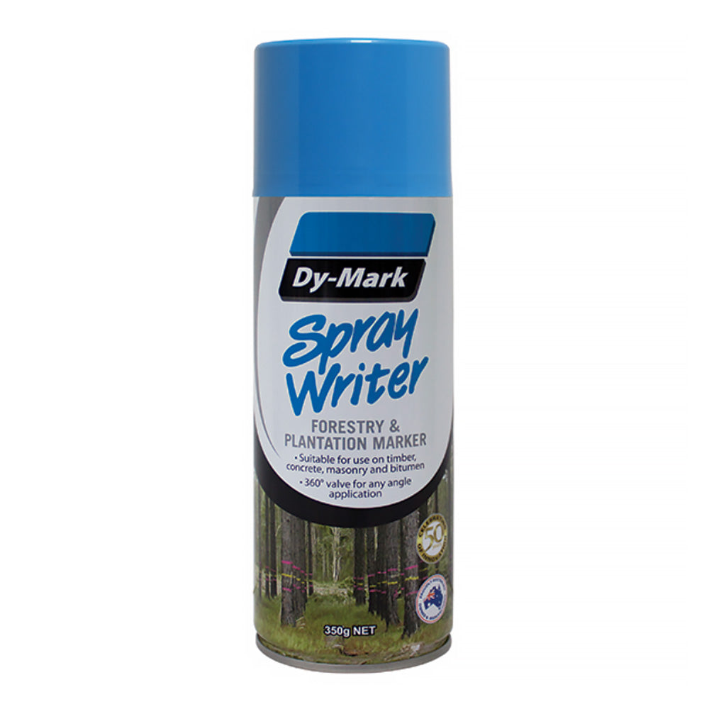 DY-MARK Spray Writer Forestry & Plantation Marker Paint Fluro Blue 350g Aero