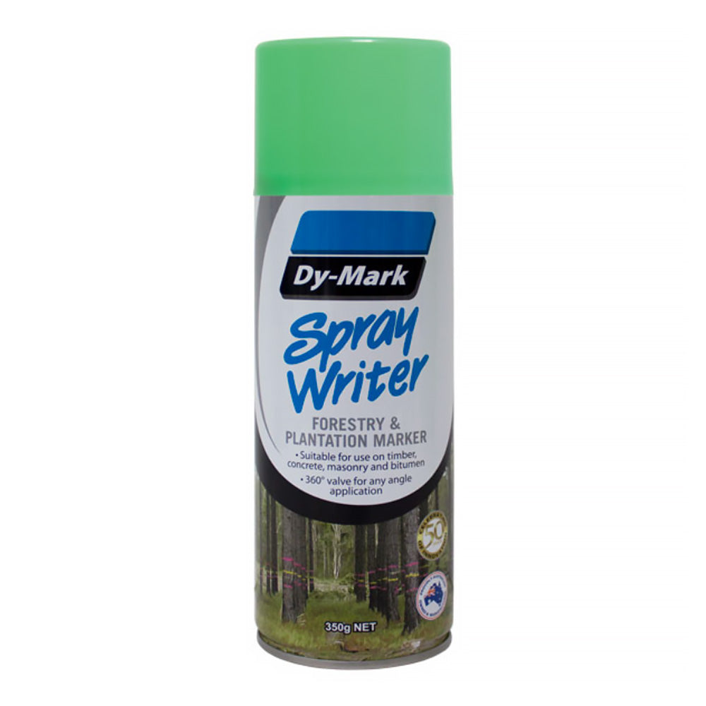 DY-MARK Spray Writer Forestry & Plantation Marker Paint Fluro Green 350g Aero