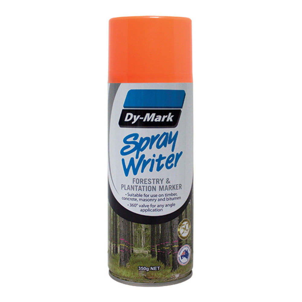 DY-MARK Spray Writer Forestry & Plantation Marker Paint Fluro Orange 350g Aero