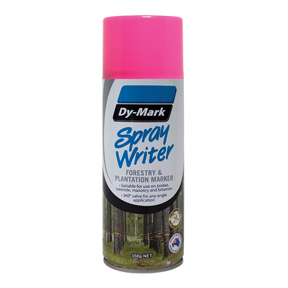 DY-MARK Spray Writer Forestry & Plantation Marker Paint Fluro Pink 350g Aero