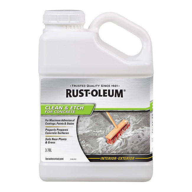 Rust-Oleum Concrete Clean & Etch 3.78L Degrease Plant Safe Interior Exterior