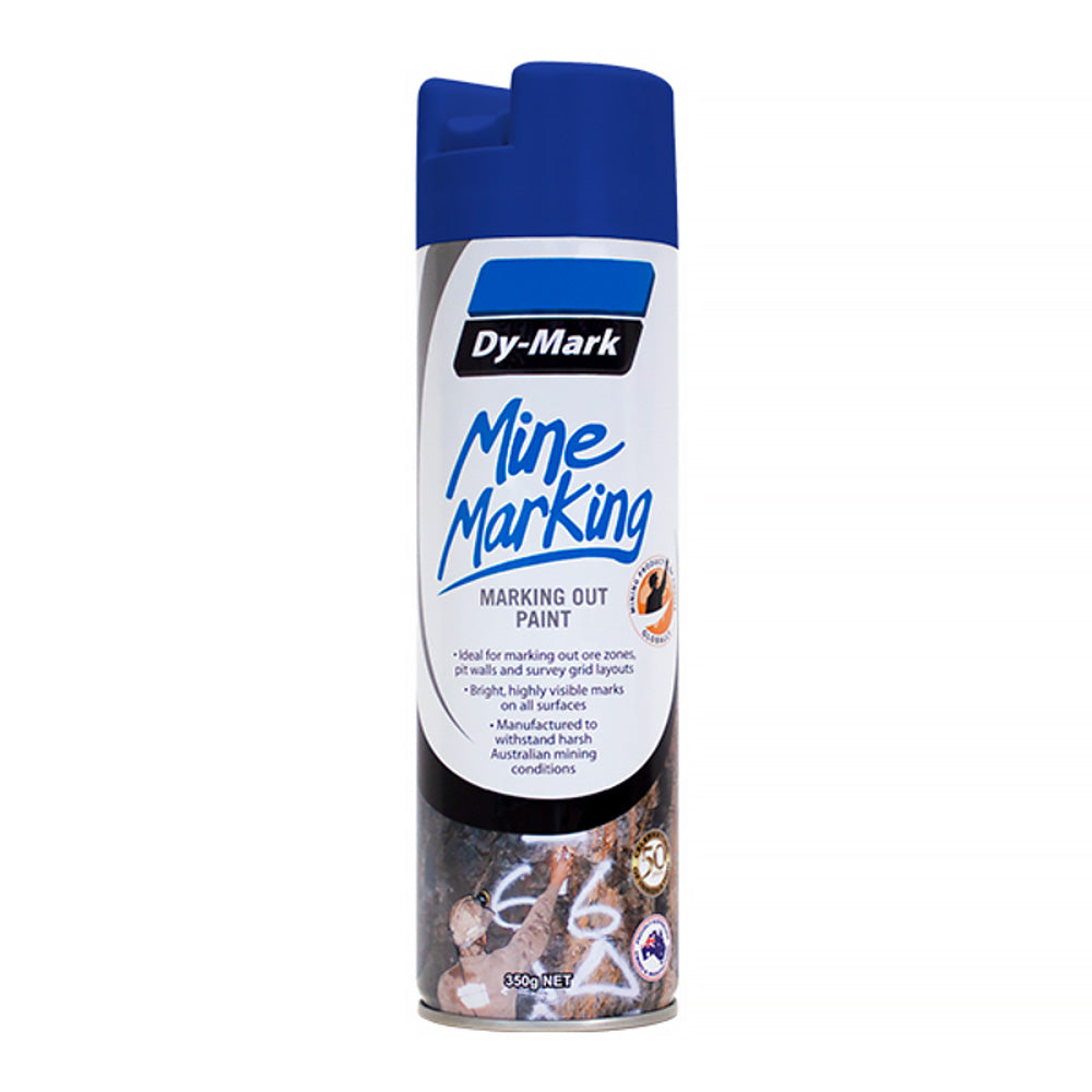 DY-MARK Mine Marking Vertical Spray Paint Blue 350g Aerosol Spot Line Mark