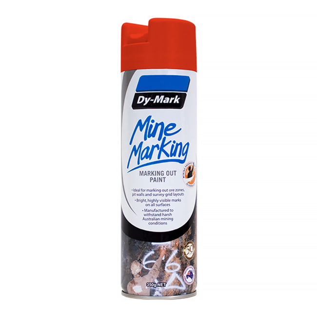 DY-MARK Mine Marking Vertical Spray Paint Orange 350g Aerosol Spot Line Mark