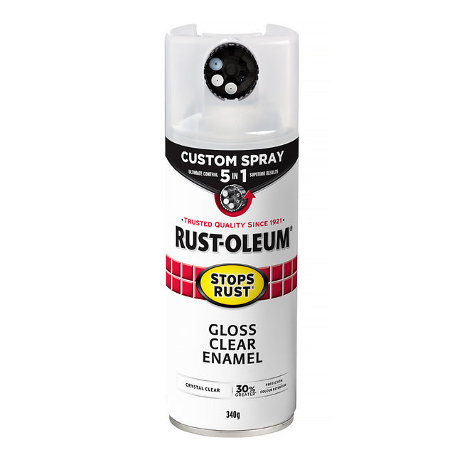 RUST-OLEUM Stops Rust Custom Spray Paint 5 in 1 Protective Enamel 340g Gloss Clear