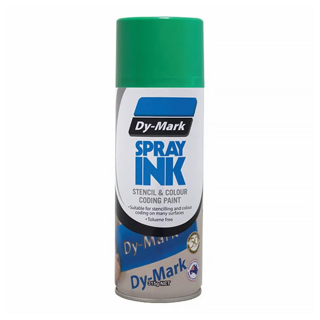 DY-MARK Spray Ink 315g Green Aerosol Stencil & Colour Coding Paint