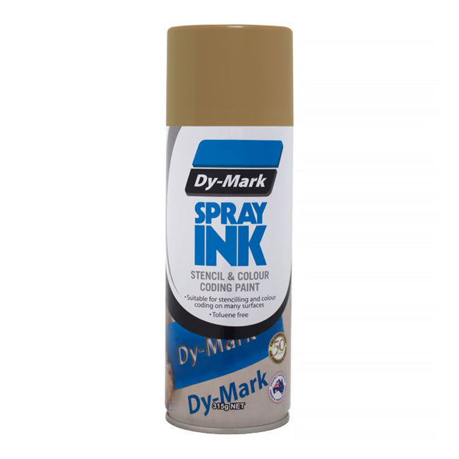 DY-MARK Spray Ink 315g Covers Over Tan Aerosol Stencil & Colour Coding Paint