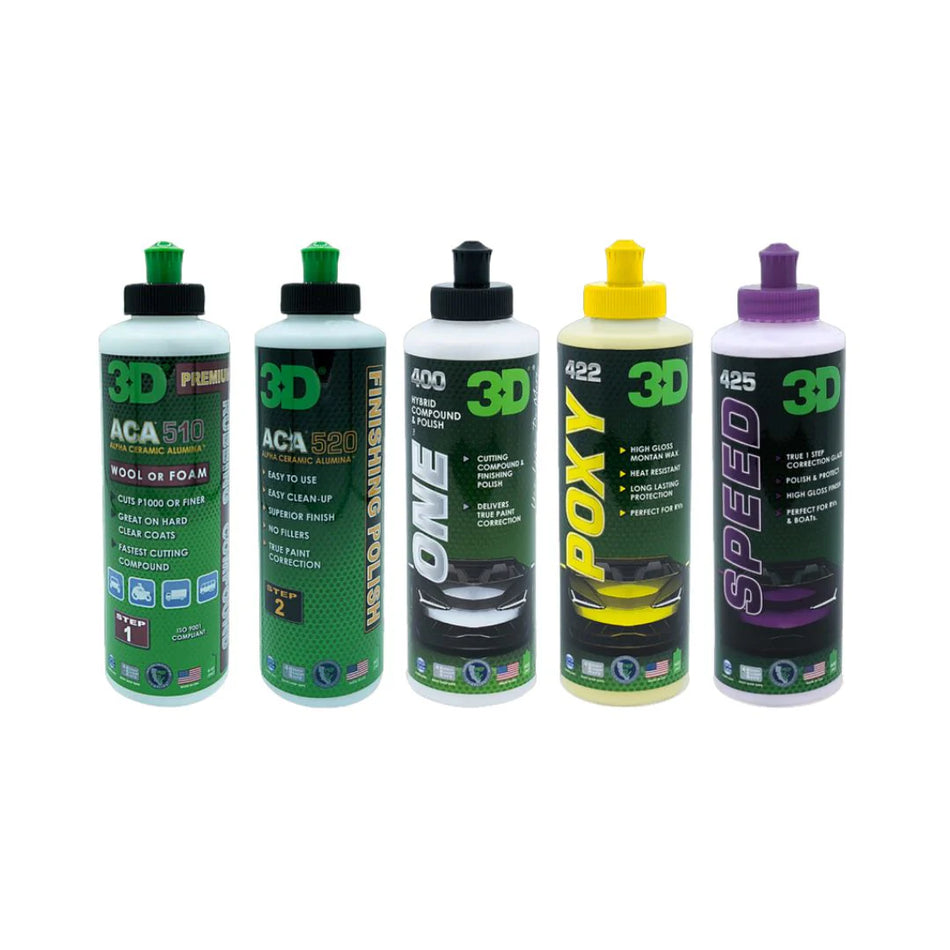 3D Compound, Polish & Wax Sample Pack