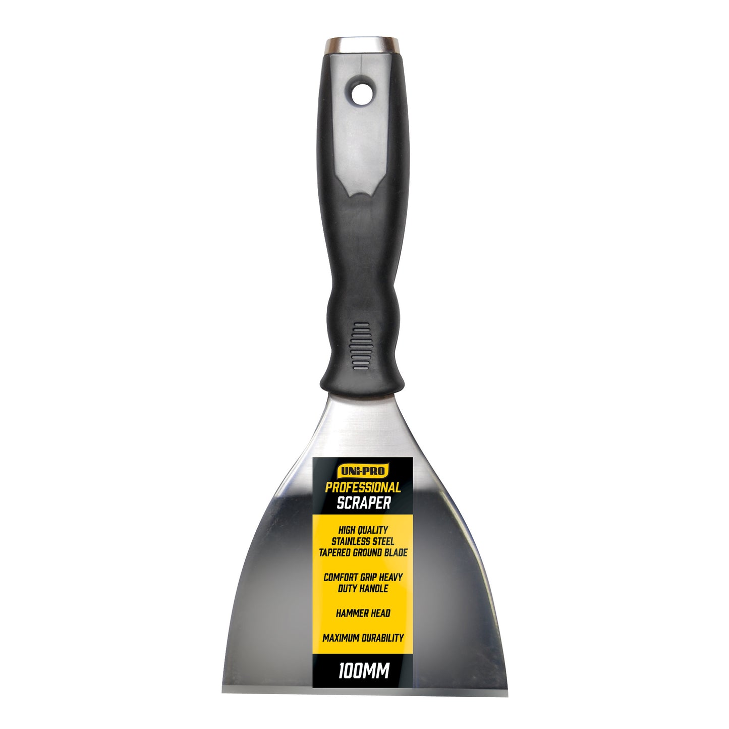 UNi-PRO Stainless Steel Scraper 100mm Multi Purpose Tool Comfort Grip