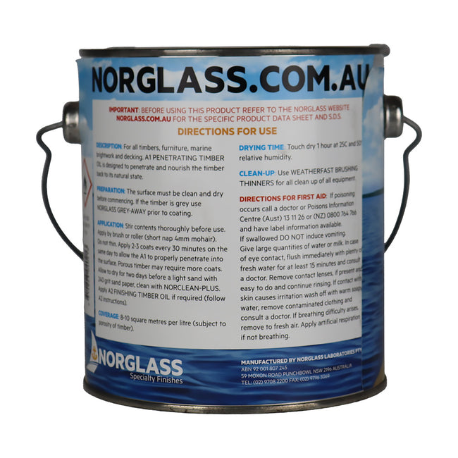 NORGLASS Weatherfast A1 Penetrating Timber Oil 2L Exterior Wood Finish
