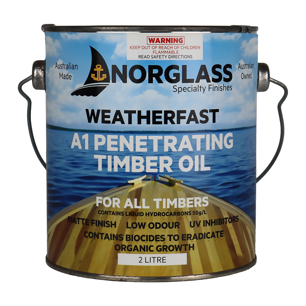NORGLASS Weatherfast A1 Penetrating Timber Oil 2L Exterior Wood Finish