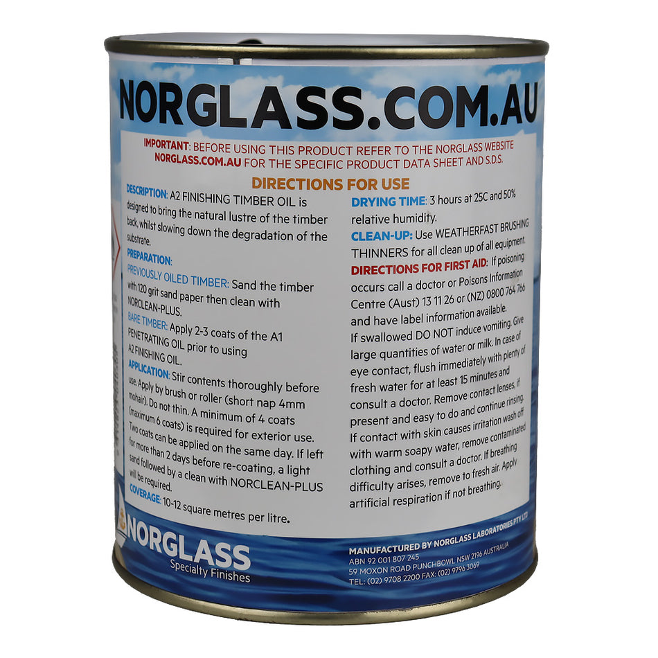 NORGLASS Weatherfast A2 Finishing Timber Oil 1L Exterior Wood Finish