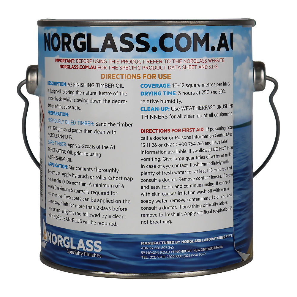 NORGLASS Weatherfast A2 Finishing Timber Oil 2L Exterior Wood Finish