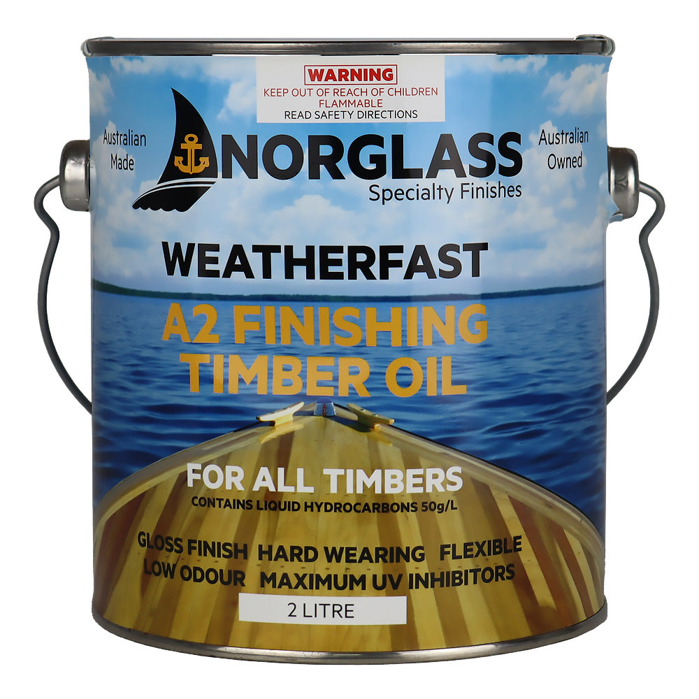 NORGLASS Weatherfast A2 Finishing Timber Oil 2L Exterior Wood Finish