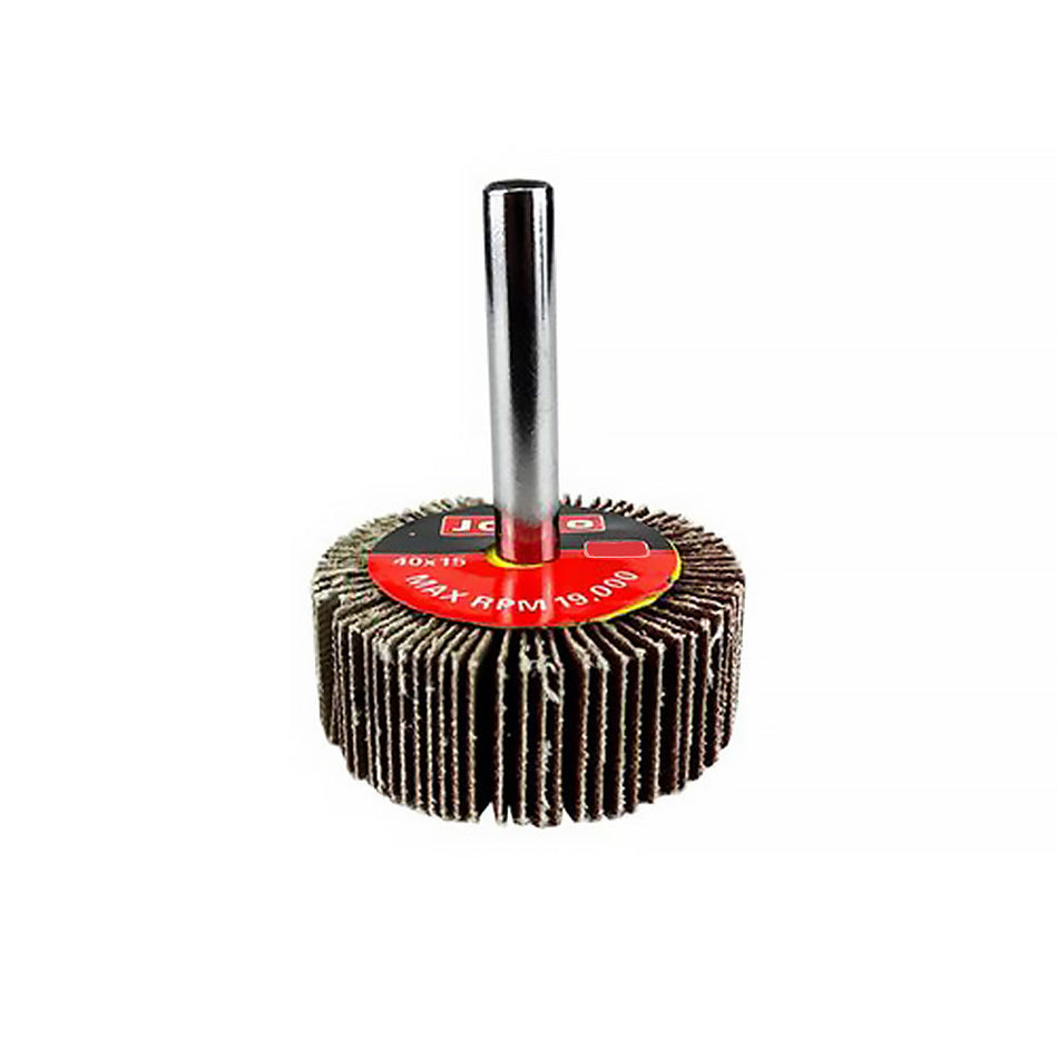 JOSCO Drill & Die Grinder Mounted Flap Wheel 40mm x 15mm 120 Grit