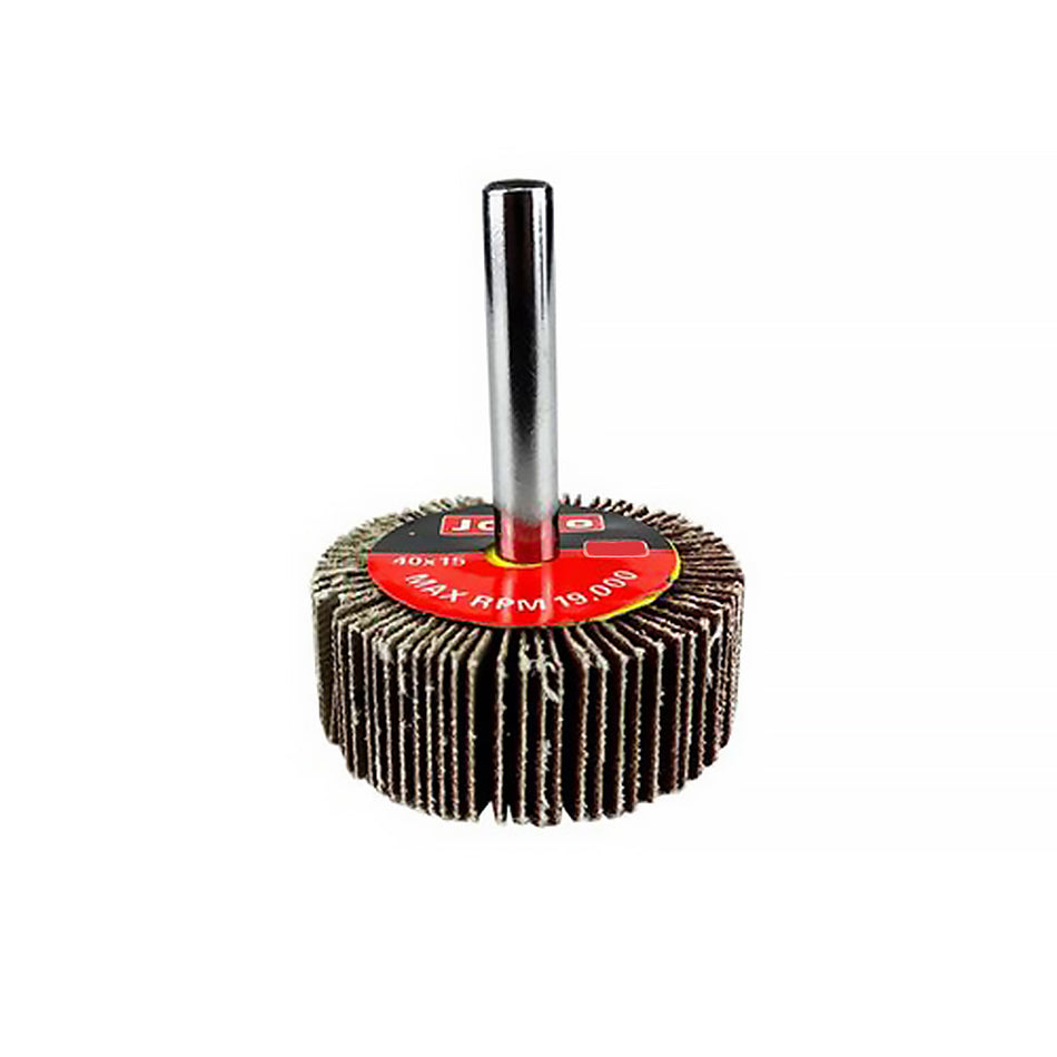 JOSCO Drill & Die Grinder Mounted Flap Wheel 40mm x 15mm 80 Grit