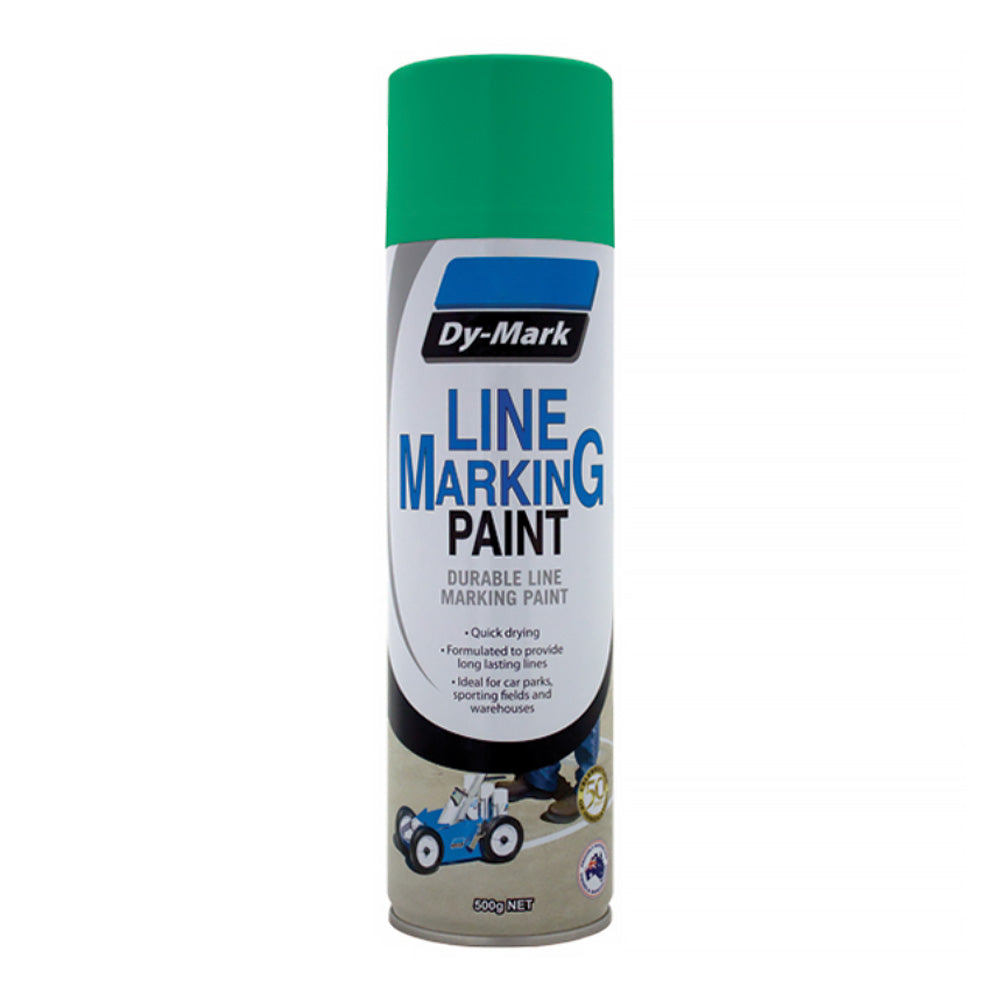 DY-MARK Line Marking Spray Paint Green 500g Aerosol Durable Acrylic Inverted