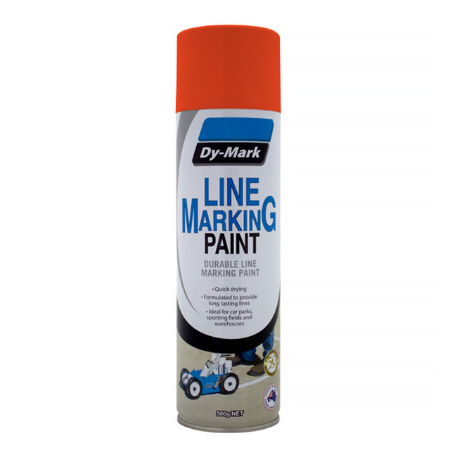 DY-MARK Line Marking Spray Paint Orange 500g Aerosol Durable Acrylic Inverted