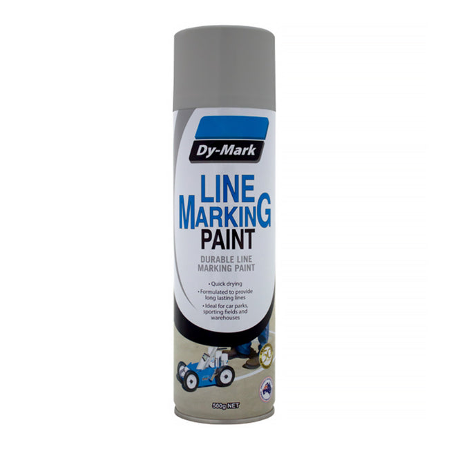 DY-MARK Line Marking Spray Paint Grey 500g Aerosol Durable Acrylic Inverted