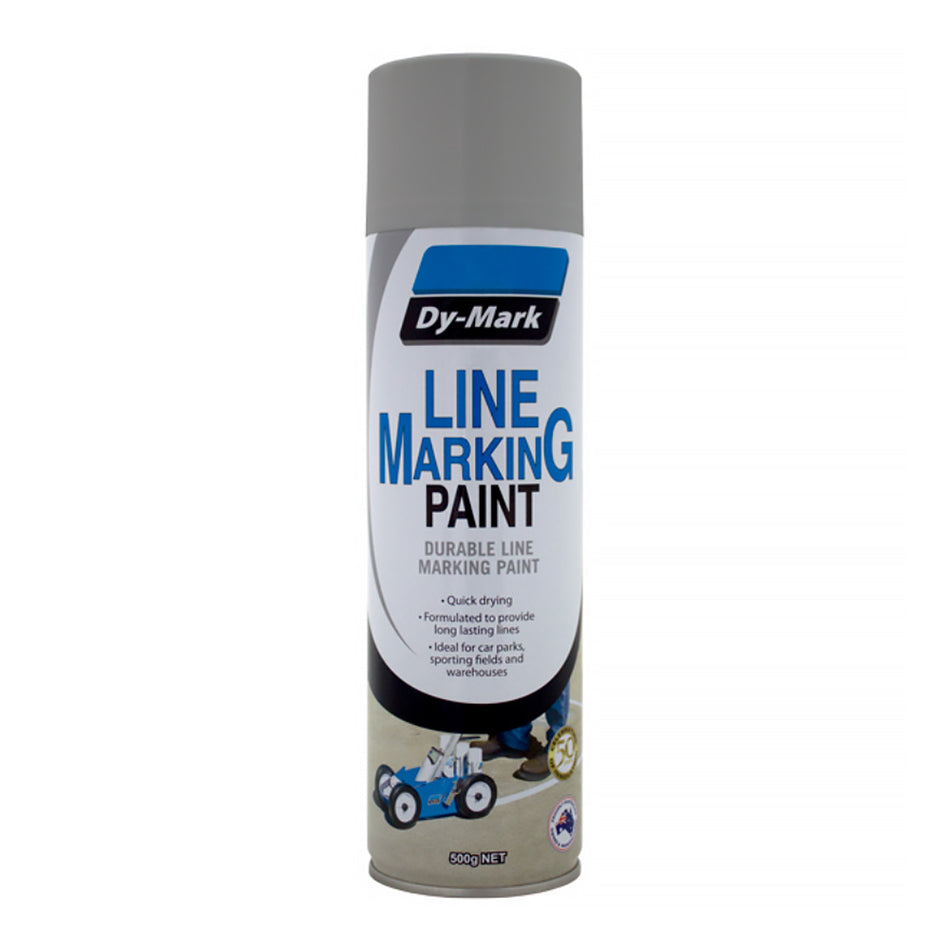 DY-MARK Line Marking Spray Paint Grey 500g Aerosol Durable Acrylic Inverted