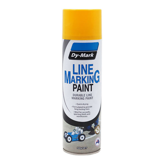 DY-MARK Line & Hand Marking Spray Paint Yellow 500g Aerosol