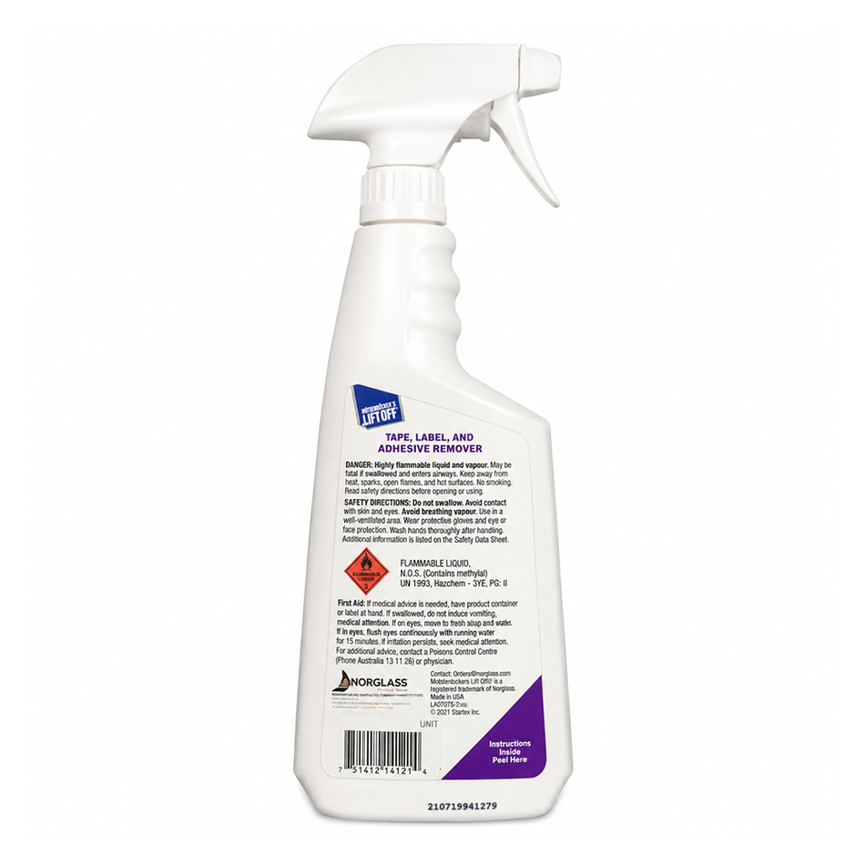 NORGLASS Motsenbocker's Lift Off Tape Label Adhesive Remover 651ml