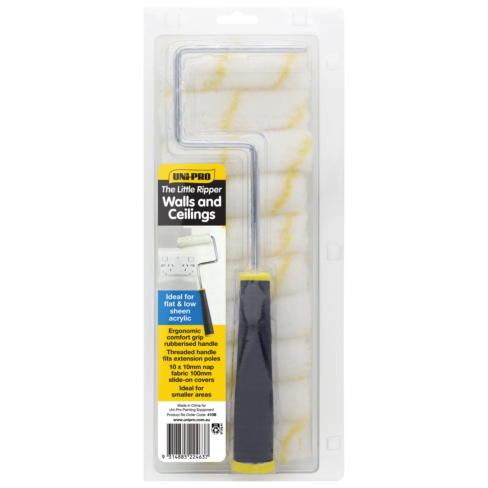 UNi-PRO Little Ripper 100mm Roller & Frame Set 11mm Nap Mini Kit ...