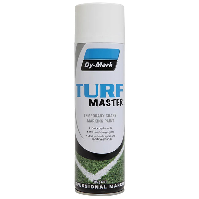 DY-MARK Turf Master 500g White Spray Aerosol Temporary Grass Marking Paint