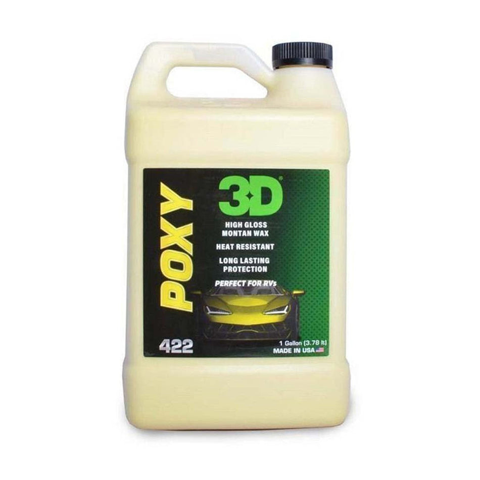 3D 422 Poxy High Gloss Wax 3.78L Car Sealant Montan Buffing High Heat Gal