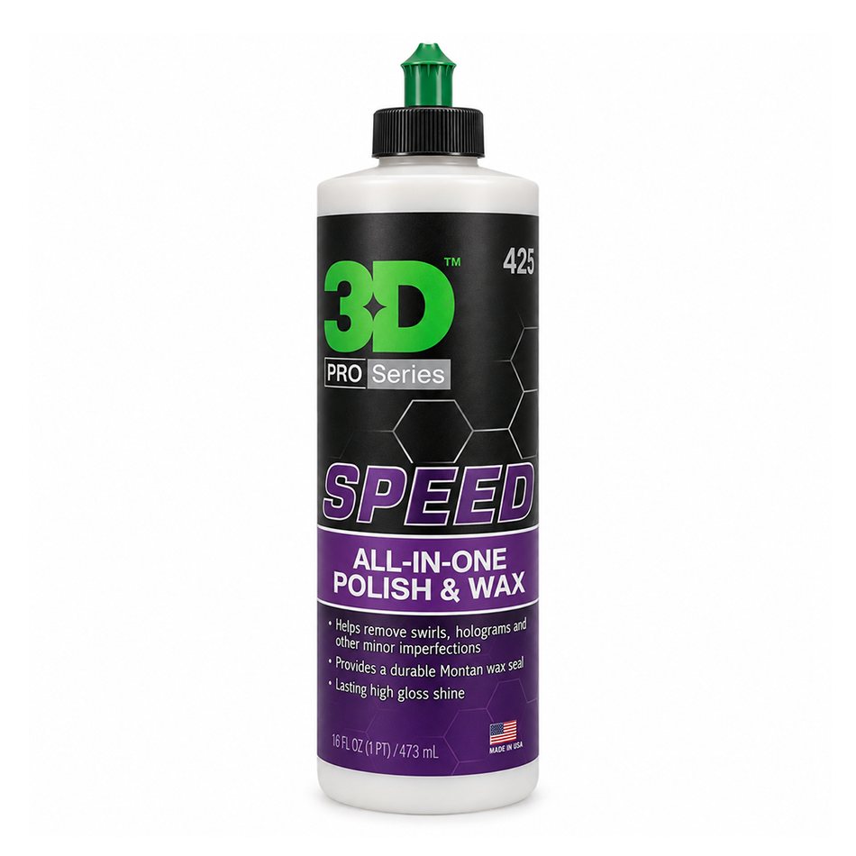 3D 425 Speed 473ml All-In-One Car Polish & Protect Automotive Hi-Gloss Glaze