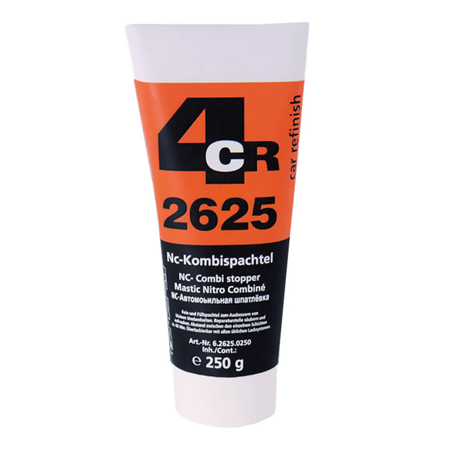 4CR 2625 NC Combi Stopper 1K Nitrocellulose Blade Putty 250g Tube Grey