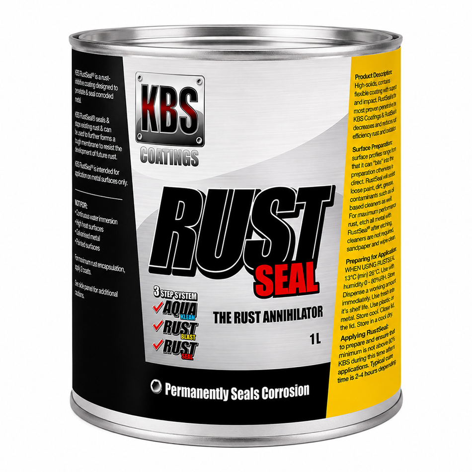 KBS RustSeal Gloss Black 1L Rust Preventive Coating