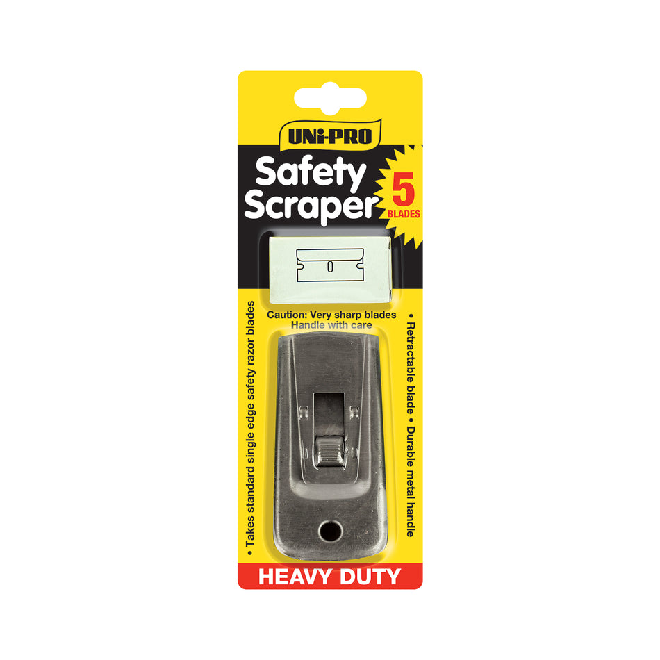 UNi-PRO Heavy Duty Retractable Safety Scraper With 5 Blades