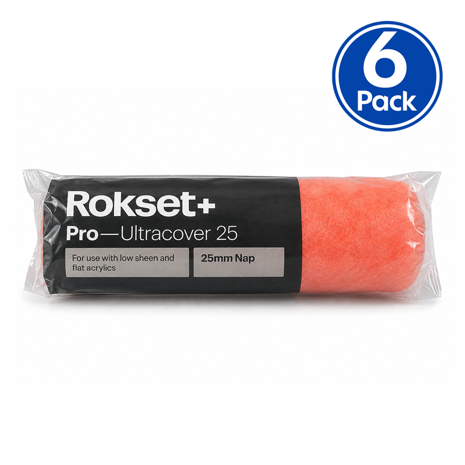 ROKSET PRO Ultracover Polyester Roller Cover 230mm 25mm Nap 6 Pack